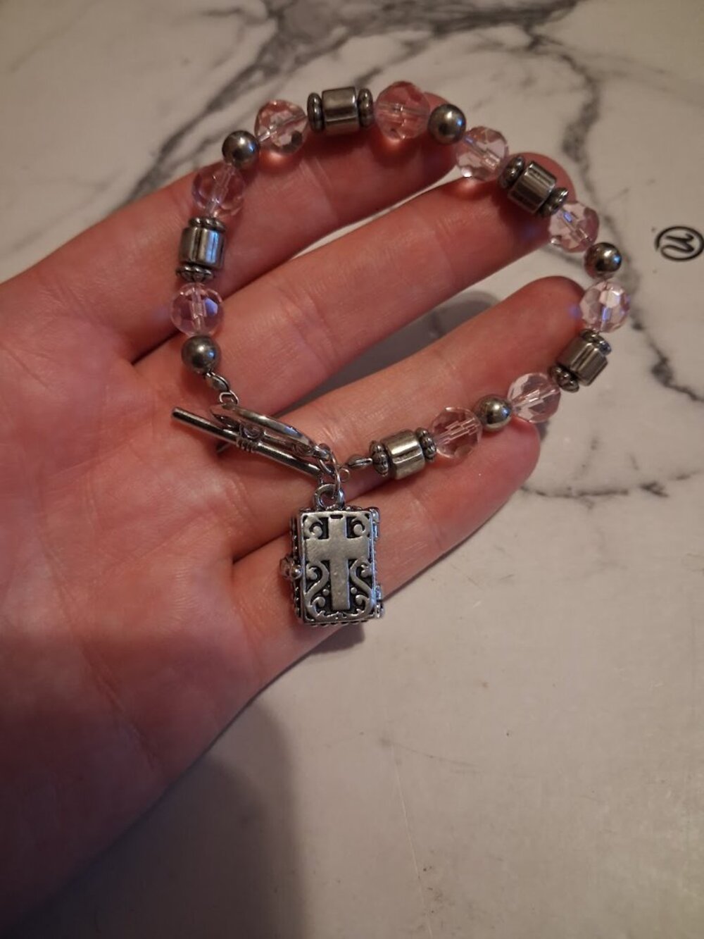 7.5 inch Religious Locket charm bracelet